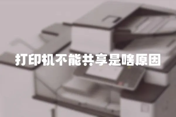 打印機不能共享是啥原因