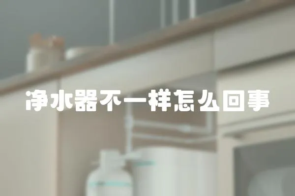 凈水器不一樣怎么回事