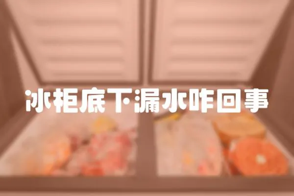 冰柜底下漏水咋回事