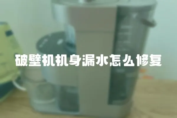 破壁機機身漏水怎么修復