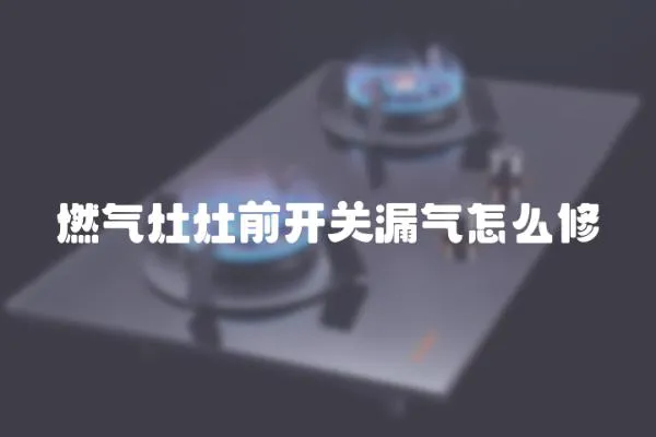 燃氣灶灶前開關漏氣怎么修