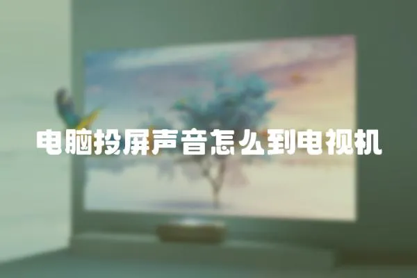 電腦投屏聲音怎么到電視機