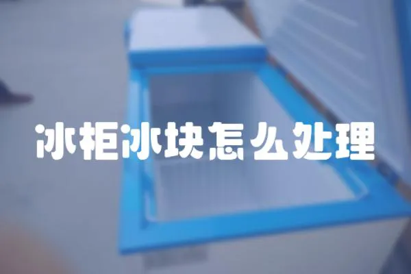 冰柜冰塊怎么處理