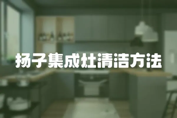 揚子集成灶清潔方法