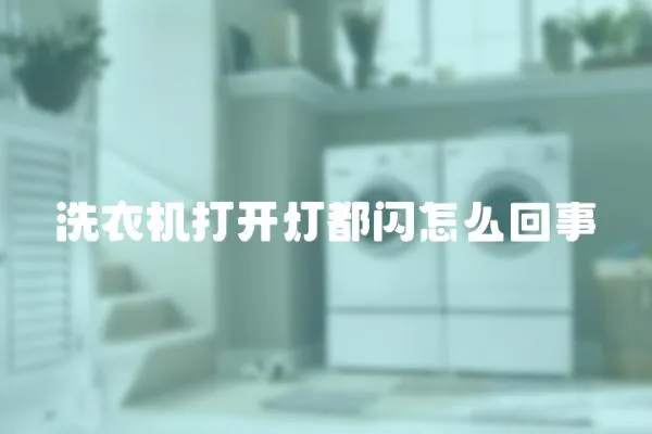洗衣機打開燈都閃怎么回事