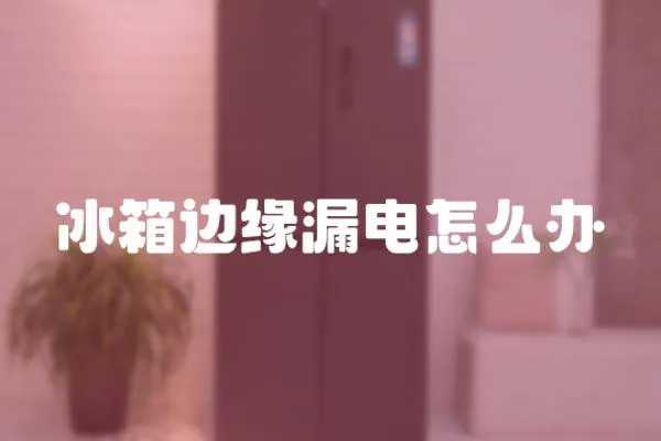冰箱邊緣漏電怎么辦