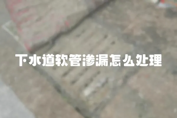 下水道軟管滲漏怎么處理