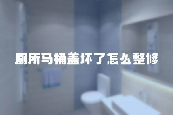 廁所馬桶蓋壞了怎么整修