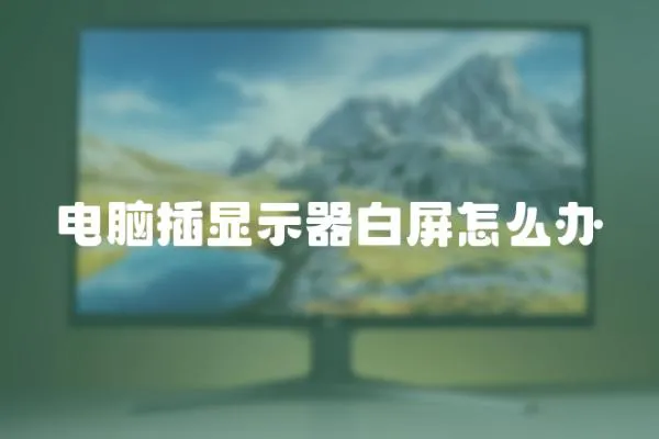 電腦插顯示器白屏怎么辦