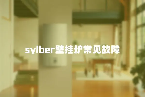 sylber壁掛爐常見故障