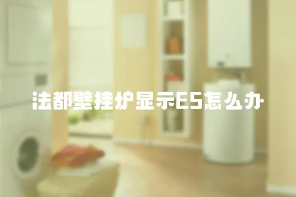 法都壁掛爐顯示E5怎么辦