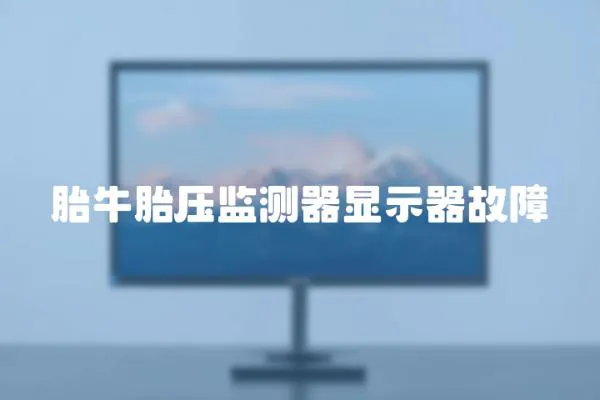 胎牛胎壓監測器顯示器故障