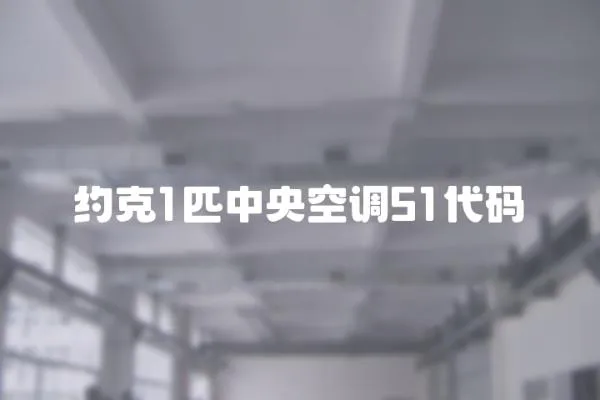 約克1匹中央空調(diào)51代碼