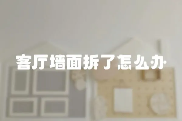 客廳墻面拆了怎么辦
