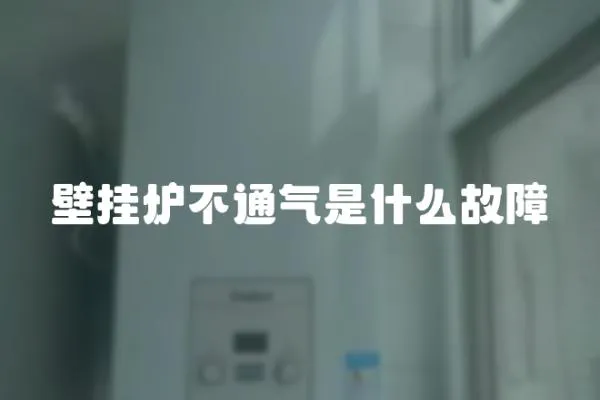 壁掛爐不通氣是什么故障