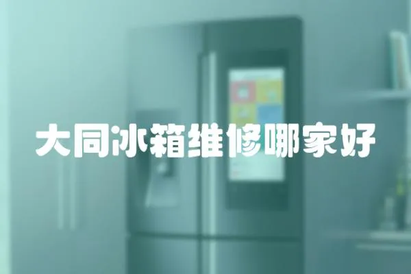 大同冰箱維修哪家好