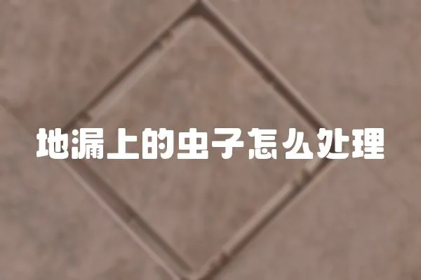 地漏上的蟲子怎么處理