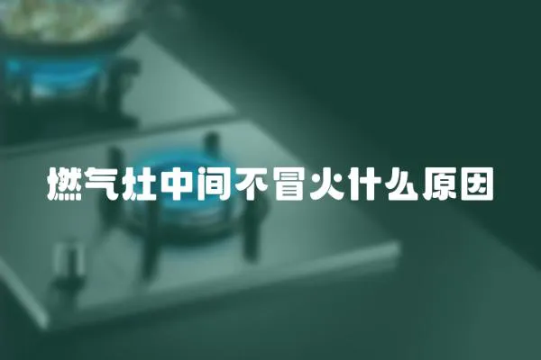 燃氣灶中間不冒火什么原因