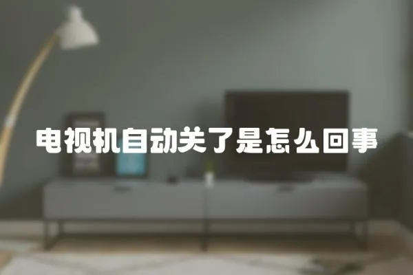 電視機自動關了是怎么回事