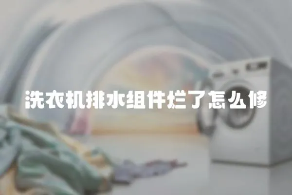 洗衣機排水組件爛了怎么修