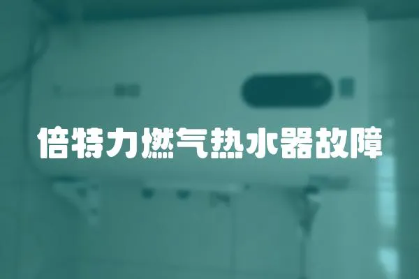 倍特力燃氣熱水器故障