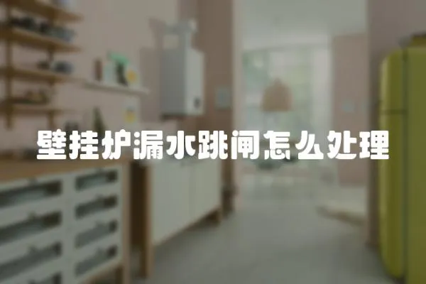 壁掛爐漏水跳閘怎么處理