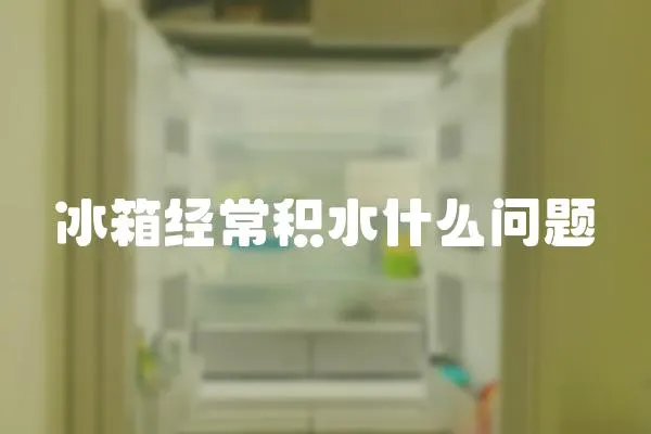 冰箱經常積水什么問題
