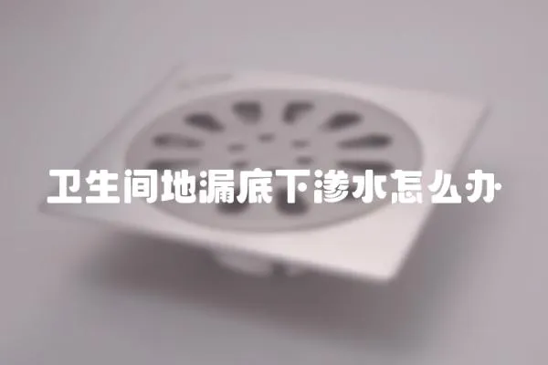 衛生間地漏底下滲水怎么辦