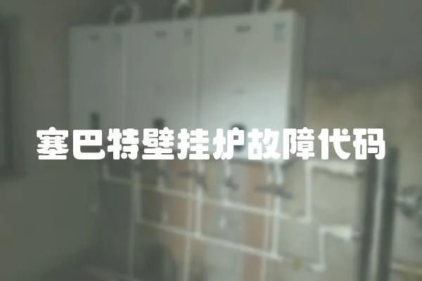 塞巴特壁掛爐故障代碼
