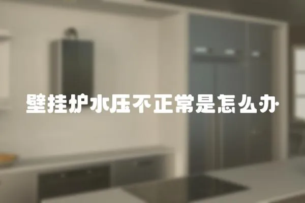壁掛爐水壓不正常是怎么辦