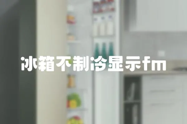 冰箱不制冷顯示fm