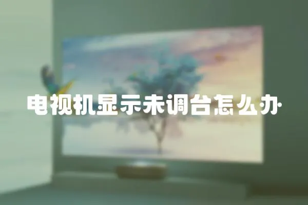 電視機顯示未調臺怎么辦