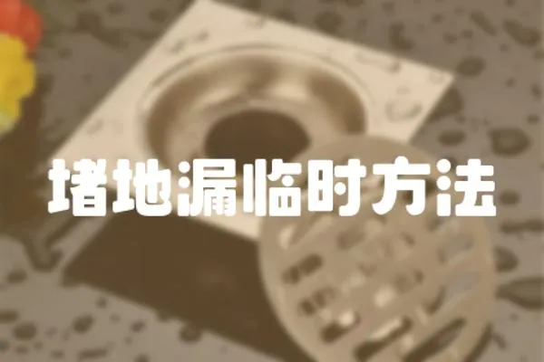 堵地漏臨時方法