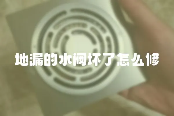 地漏的水閥壞了怎么修