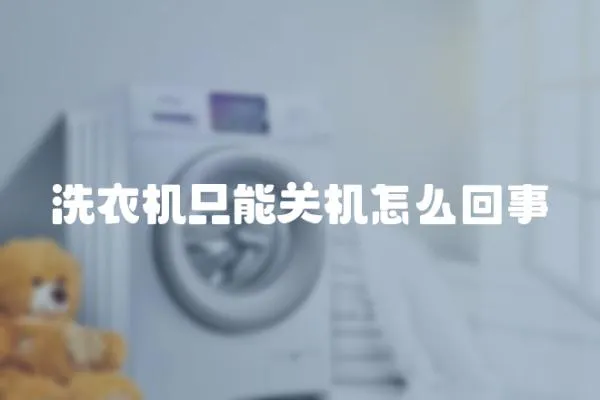 洗衣機只能關機怎么回事