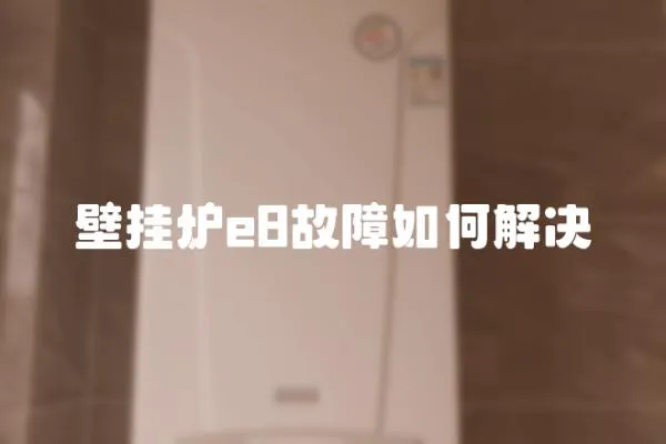 壁掛爐e8故障如何解決
