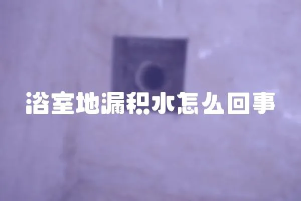 浴室地漏積水怎么回事