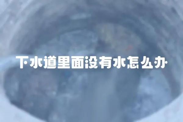 下水道里面沒有水怎么辦
