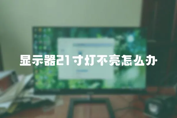 顯示器21寸燈不亮怎么辦