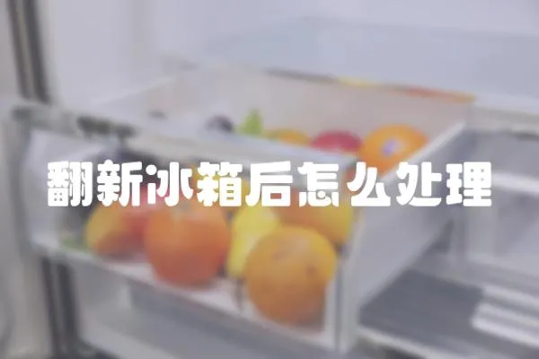 翻新冰箱后怎么處理