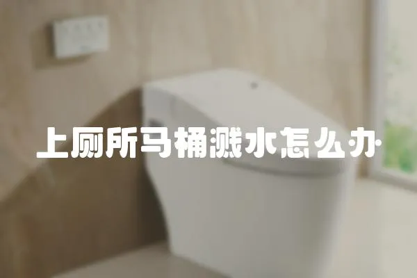上廁所馬桶濺水怎么辦