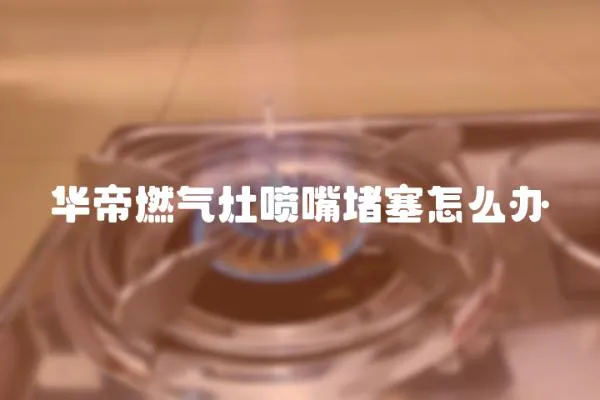 華帝燃氣灶噴嘴堵塞怎么辦