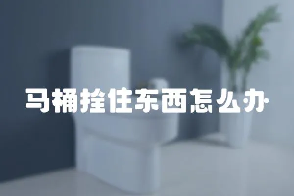 馬桶拴住東西怎么辦