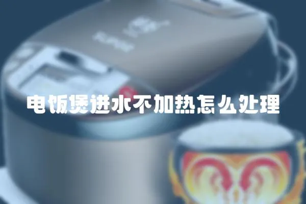 電飯煲進水不加熱怎么處理