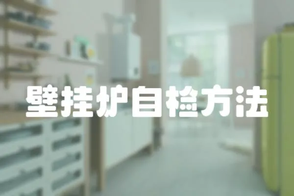 壁掛爐自檢方法