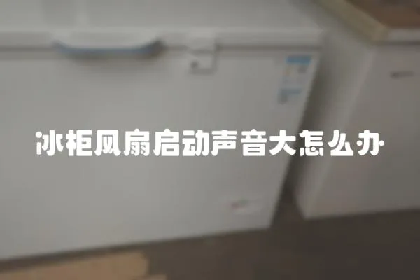 冰柜风扇启动声音大怎么办