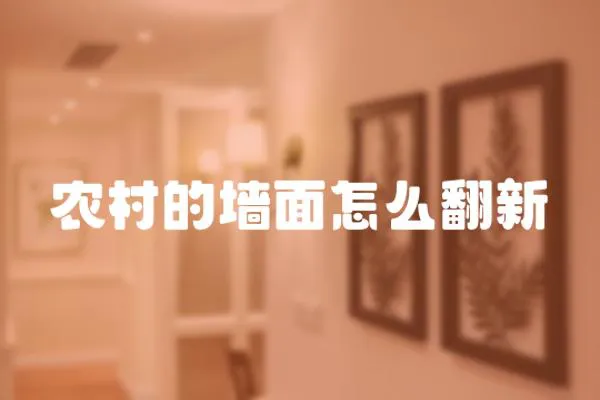 農村的墻面怎么翻新