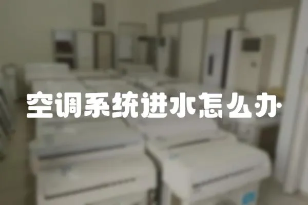 空調(diào)系統(tǒng)進水怎么辦