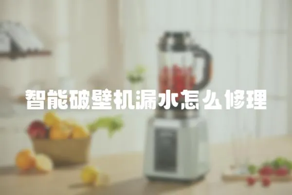 智能破壁機漏水怎么修理