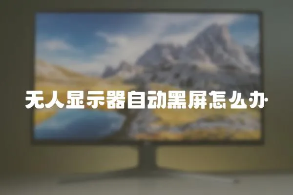 無人顯示器自動黑屏怎么辦